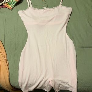 SKIMS Soft Lounge Lace Onesie in Cherry Blossom